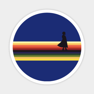 Stripes and silhouette Magnet